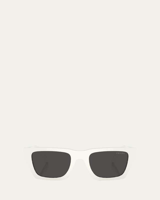 Logo Acetate Rectangle Sunglasses
